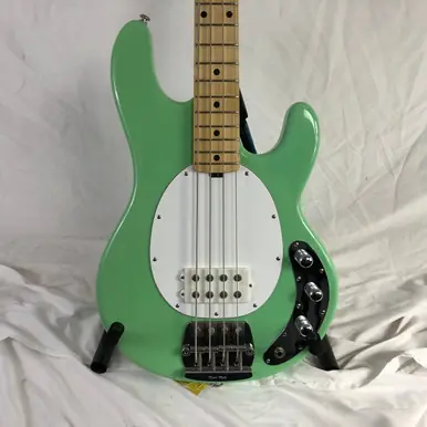Used Ernie Ball MUSIC MAN CLASSIC STINGRAY 4 Bass Guitar Green 4-String Hot Picks