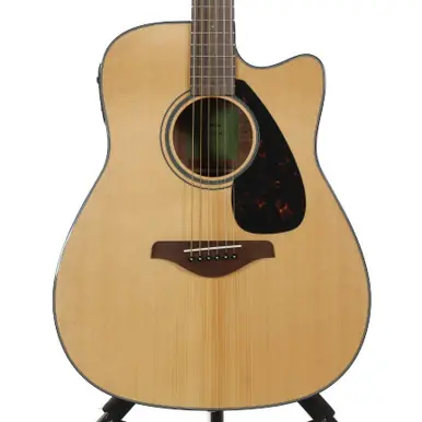 Shop Now Used Yamaha FGX800C Solid Top Acoustic Guitar Natural