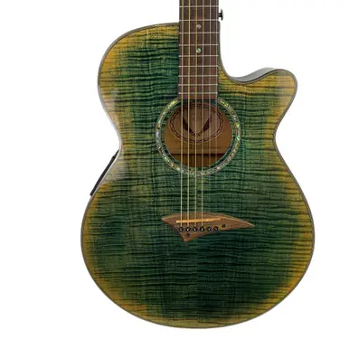 New Arrival Used Dean PED FD Laminate Top Acoustic Guitar Green