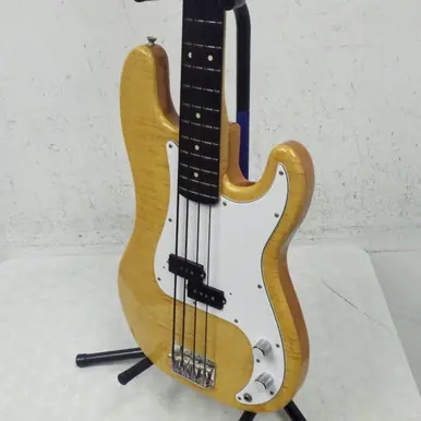 Exclusive Used Fender PHOTO FLAME P BASS P Type Bass Guitar Amber 4-String