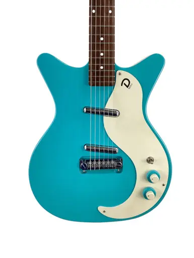 Used Danelectro 59M NOS+ Double Cut Electric Guitar Blue 6-String Same Day Shipping