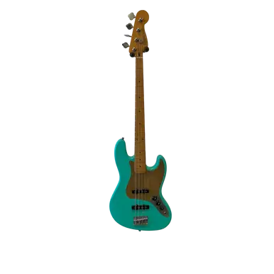 Free Delivery Used Squier JAZZ BASS 40TH ANNIVERSARY J Type Bass Guitar Green 4-String