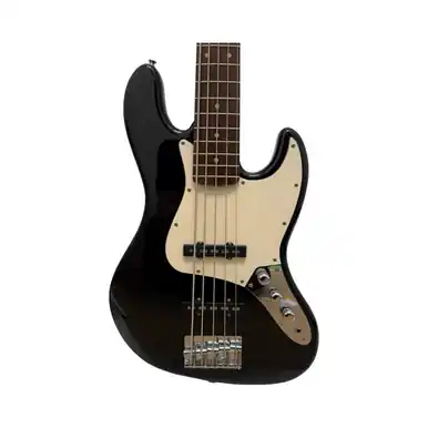 Used PARTSCASTER 5 STRING JAZZ J Type Bass Guitar Black 5-String Secure Checkout