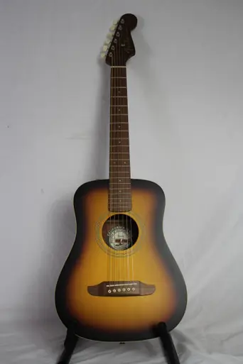 Worldwide Shipping Used Fender REDONDO MINI Laminate Top Acoustic Guitar Sunburst