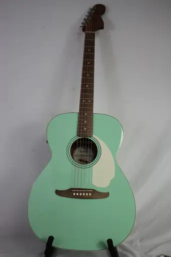 Original Used Fender CALIFORNIA STD MONTEREY Laminate Top Acoustic Guitar Green 6-String