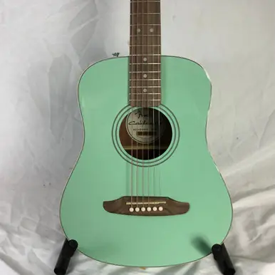 Time-Limited Used Fender CALIFORNIA STD REDONDO MINI Laminate Top Acoustic Guitar Green 6-String