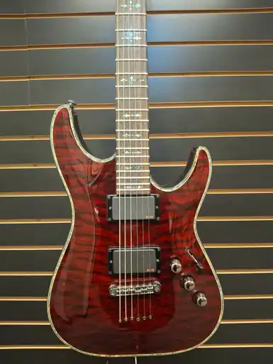 Low Price Used Schecter HELLRAISER DIAMOND Electric Guitar Red 6-String