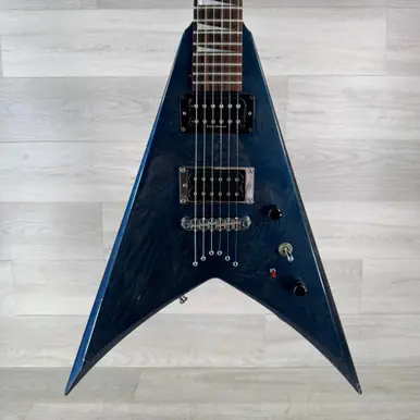 Used Jackson King V KVX10 Electric Guitar - Blue Clearance