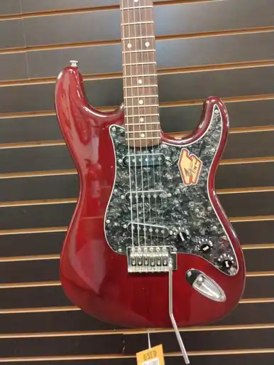 Genuine Used Johnson STRATOCASTER Electric Guitar Red 6-String