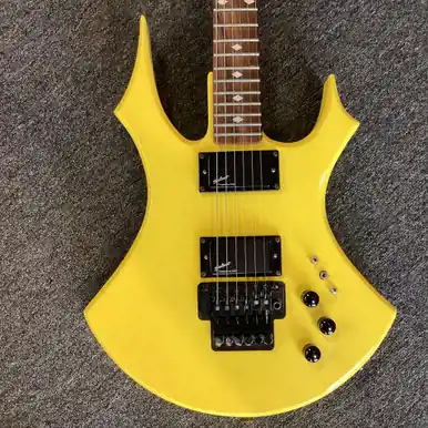 Special Discount Used BC Rich NJ VIRGIN Pointy Electric Guitar Yellow 6-String
