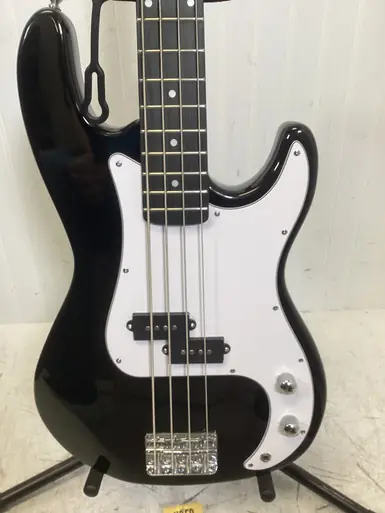 Used GLARRY P BASS P Type Bass Guitar Black 4-String Modern