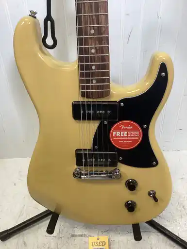 Hot Picks Used Squier PNM STRATOSONIC Electric Guitar Yellow 6-String