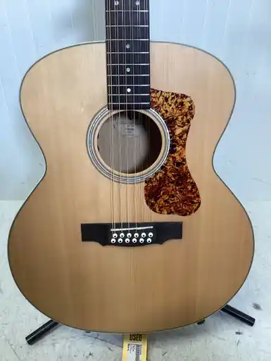 Big Sale Used Guild F-2512E Solid Top Acoustic Guitar Natural