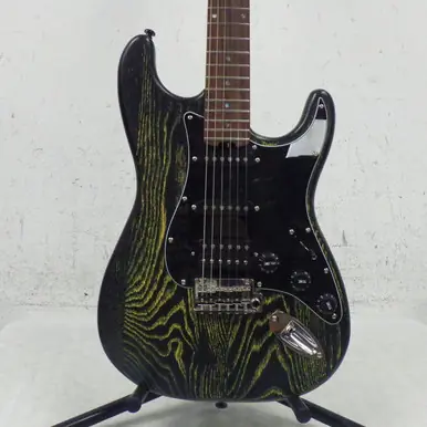 Used Firefly FFST SANDBLASTED S Type Electric Guitar Black 6-String Price Drop