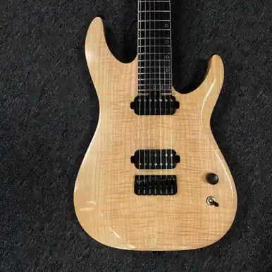 Used Schecter KM-7 MKII Modern Metal Electric Guitar Natural 6-String Mega Sale