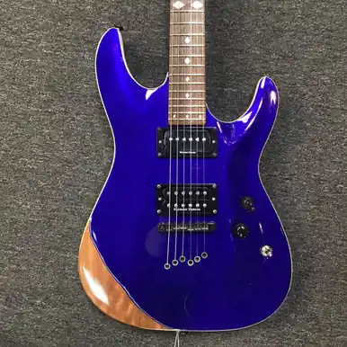 Luxury Used Schecter C-1 DIAMOND SERIES S Type Electric Guitar Blue 6-String