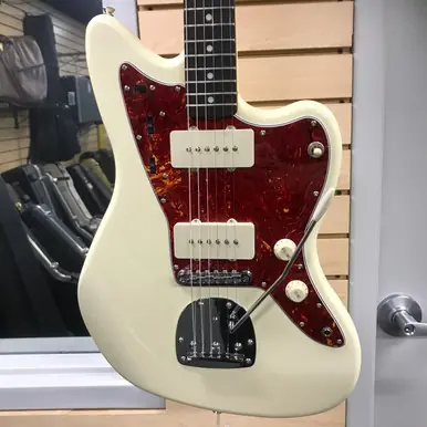 Used Squier J MASCIS JAZZMASTER Offset Double Cutaway Electric Guitar White 6-String Today Only