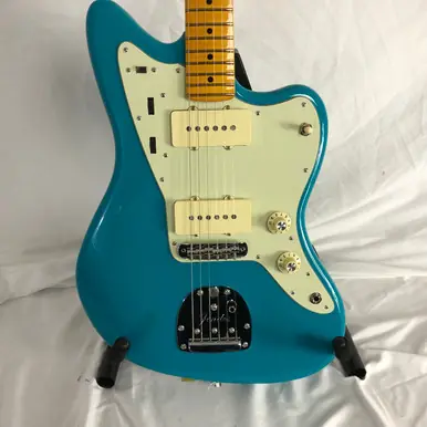 Used Fender AMERICAN PRO II JAZZMASTER Double Cut Electric Guitar Blue 6-String Hassle-Free Returns