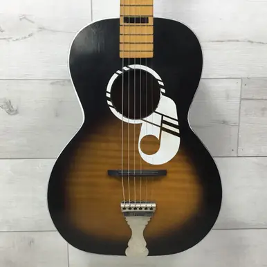 Used Kay N4 FLATTOP CA 1966 EXCELLENT ACTION Vintage Laminate Top Acoustic Guitar Sunburst Reduced Price