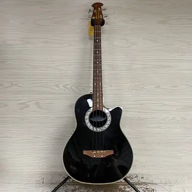 Exclusive Used Ovation CC74 CELEBRITY ACOUSTIC BASS Laminate Top Acoustic Guitar Black