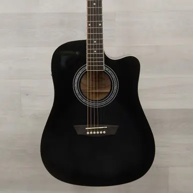 Fan Favorite Used Washburn WA90CE Laminate Top Acoustic Guitar Silver Burst