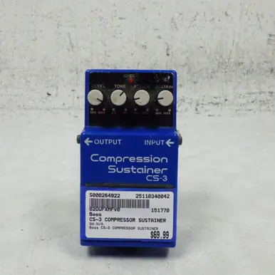Used Boss CS-3 COMPRESSOR SUSTAINER Compressor Pedal Cheap