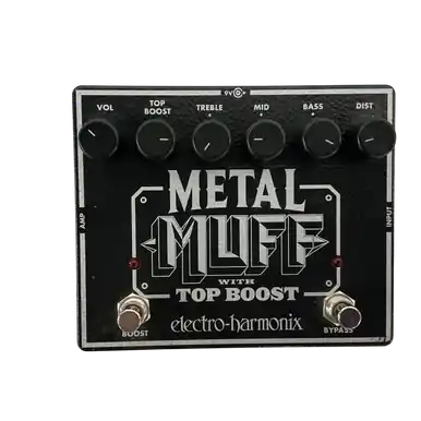 Used Electro Harmonix (E/H) METAL MUFF WITH TOP BOOST Distortion Pedal Limited Time