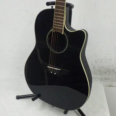 Used Ovation SHALLOW BOWL GUITAR Laminate Top Acoustic Guitar Black Weekend Sale