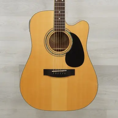 Grab Now Used Mitchell MD-100SCE Laminate Top Acoustic Guitar Natural