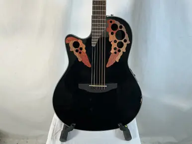 Used Ovation CELEBRITY ELITE CE44L-5 LEFTY Laminate Top Acoustic Guitar Black Same Day Shipping