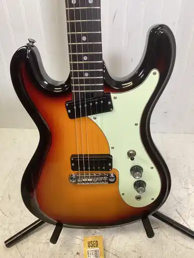 Super Sale Used Aria Pro DM-206 Offset Double Cutaway Electric Guitar Sunburst 6-String