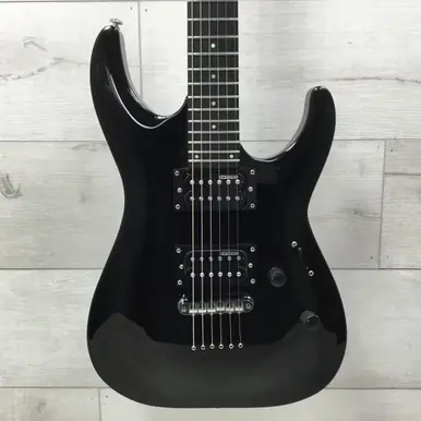Used LTD MH-10 24 FRET ELECTRIC GUITAR BLACK Pointy Electric Guitar Black 6-String Sale