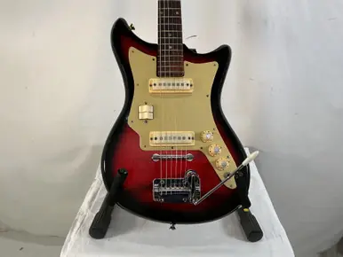 Used Teisco SEL-220 Vintage Offset Dbl Cutaway Guitar Sunburst 6-String Limited Time