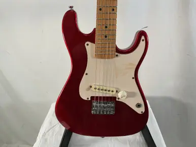 Exclusive Used Harmony MINI STRAT S Type Electric Guitar Red 6-String