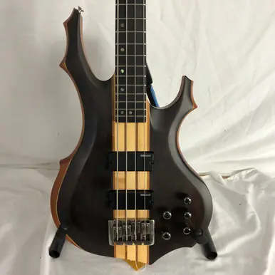 Authentic Used LTD F-4E Modern Metal Bass Guitar Wood 4-String