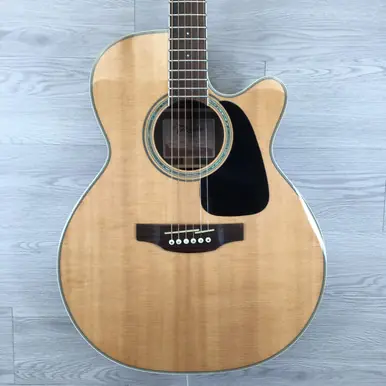 Price Cut Used Takamine GN51CE -CRACK REPAIR Solid Top Acoustic Guitar Natural
