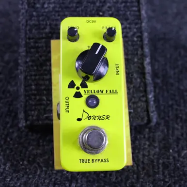 Used Donner YELLOW FALL DELAY PEDAL Delay Pedal Big Sale
