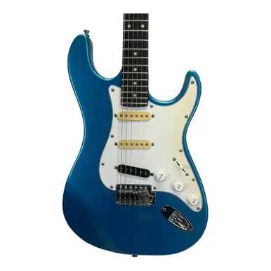 Reduced Price Used No Brand All Parts Partscaster S Type Electric Guitar Blue 6-String