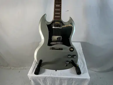 Professional Grade Used Epiphone SG STANDARD SILVER SG Type Electric Guitar Silver/Gray 6-String