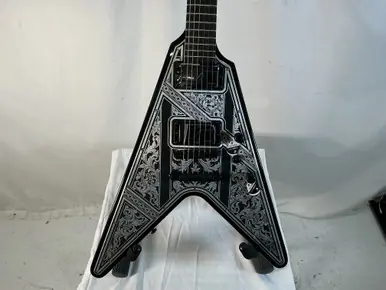 Used Schecter V-1 PRZYM PALLADIUM BLACK Electric Guitar Black 6-String Order Now