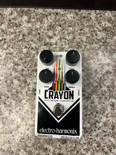 Used Electro Harmonix (E/H) CRAYON OVERDRIVE PEDAL Distortion Pedal Final Sale