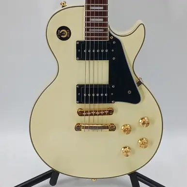 Instant Buy Used Epiphone LES PAUL CUSTOM LP Type Electric Guitar White 6-String