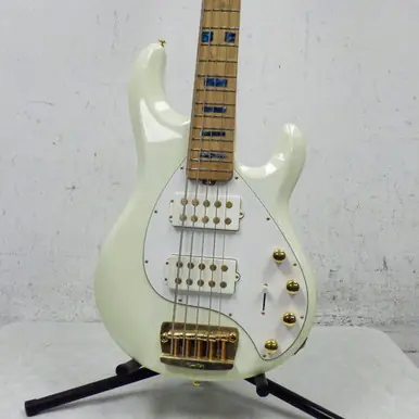 Used Ernie Ball MUSICMAN STING RAY 5 HH Bass Guitar White 5-String Best Price