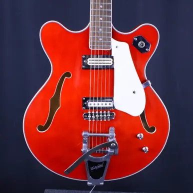 Next Day Delivery Used Eastwood ASTRAL II W/ PICKUP MOD Semi-Hollow Electric Guitar Red 6-String