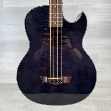 Price Cut Used Dean MAKOB TBK Dave Mustaine Acoustic Bass Guitar - Transparent Black