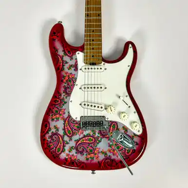 Warranty Included Used Firefly JSN FFST-SRD-560 PURE SERIES Electric Guitar Red Paisley 6-String