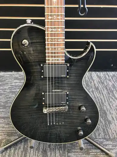 Used Schecter DAMIEN SOLO ELITE DIAMOND SERIES Modern Metal Electric Guitar Silver Burst 6-String Exclusive