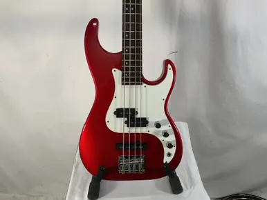 Handmade Used Samick CORSAIR Bass Guitar Red 4-String