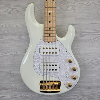 Hassle-Free Returns Used Musicman STINGRAY 5 SPECIAL HH Bass Guitar White 5-String