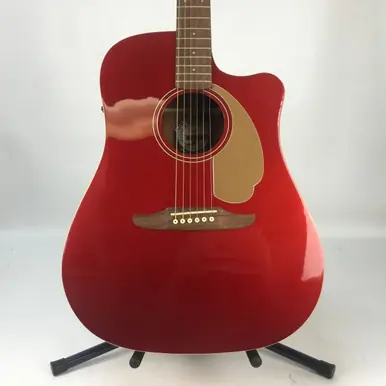Fresh Stock Used Fender NEWPORTER CALIFORNIA SERIES Laminate Top Acoustic Guitar Red